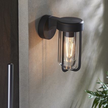 Endon 92857 - Vannas istabas sienas gaismeklis 1xE27/6W/230V IP44 bronzas/melnā