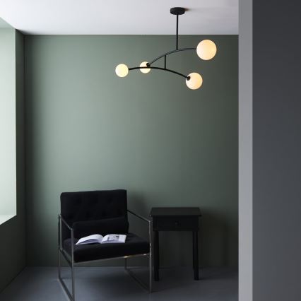 Endon 92940 - Lustra uz stieņa BALANCE 4xG9/3W/230V melna