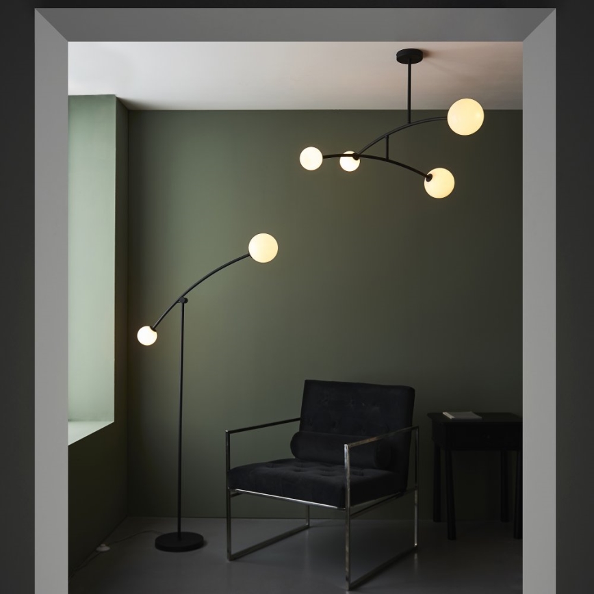 Endon 92940 - Lustra uz stieņa BALANCE 4xG9/3W/230V melna