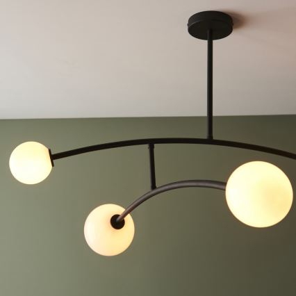 Endon 92940 - Lustra uz stieņa BALANCE 4xG9/3W/230V melna