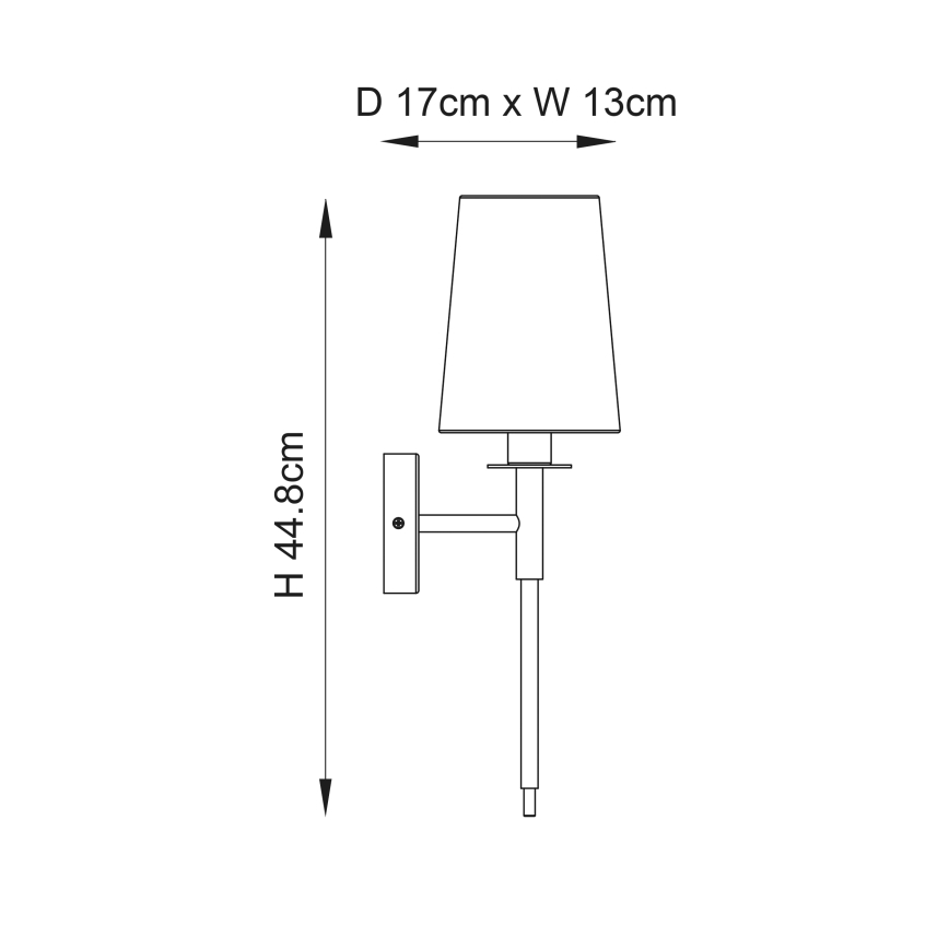 Endon 92949 - Sienas gaismeklis 1xE14/6W/230V balts ar spīdīgu hroma apdari