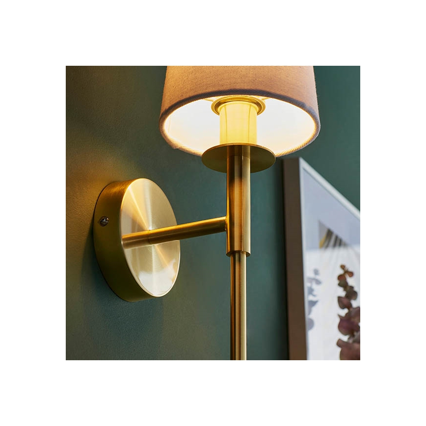 Endon 92955 - Sienas lampa 1xE14/6W/230V balta/zelta