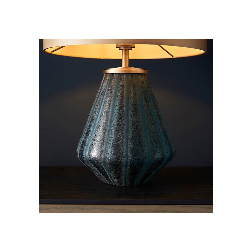 Endon 93059 - Galda lampa ALYSSIA 1xE27/10W/230V zeltaina/zila