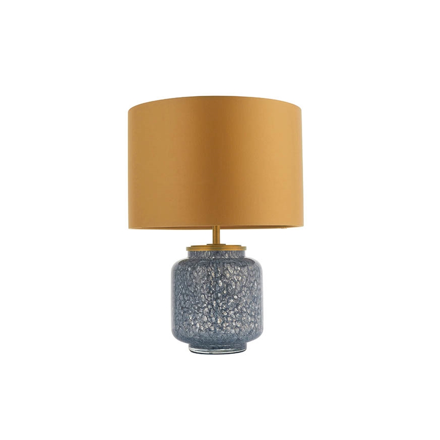 Endon 93067 - Galda lampa ZINNIA 1xE27/10W/230V zila/zeltaina