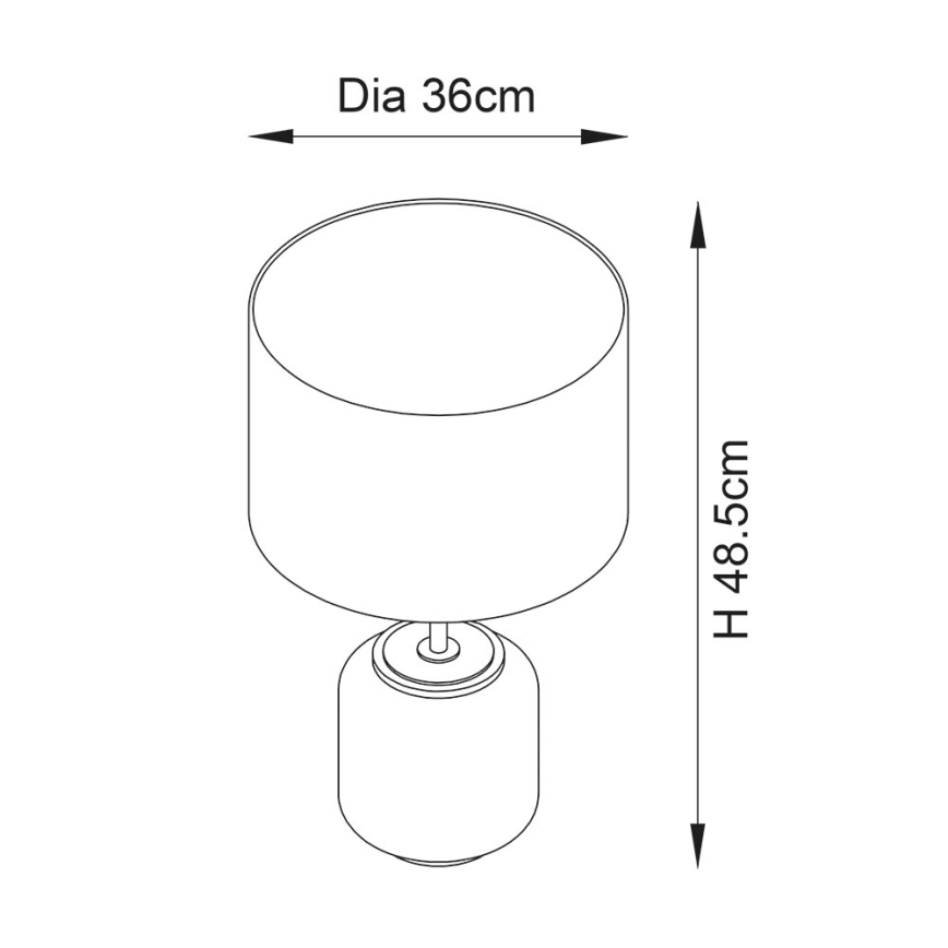 Endon 93067 - Galda lampa ZINNIA 1xE27/10W/230V zila/zeltaina