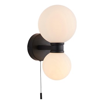 Endon 93523 - Vannas istabas sienas gaismeklis PULSA 2xG9/3W/230V IP44 melns