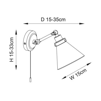Endon 93854 - Vannas istabas sienas starmetis FARADAY 1xG9/3W/230V IP44 zelta