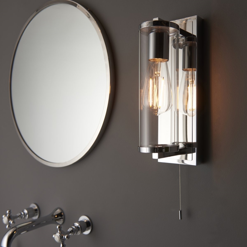 Endon 94074 - Vannas istabas sienas lampa TAYLOR 1xE27/10W/230V IP44 spīdīgi hromēts