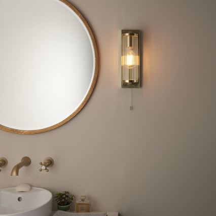 Endon 94075 - Vannas istabas sienas lampa TAYLOR 1xE27/10W/230V IP44 zelta