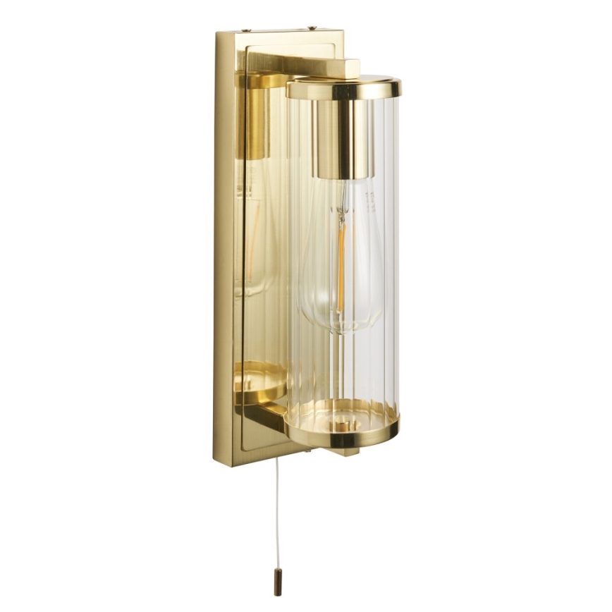 Endon 94075 - Vannas istabas sienas lampa TAYLOR 1xE27/10W/230V IP44 zelta