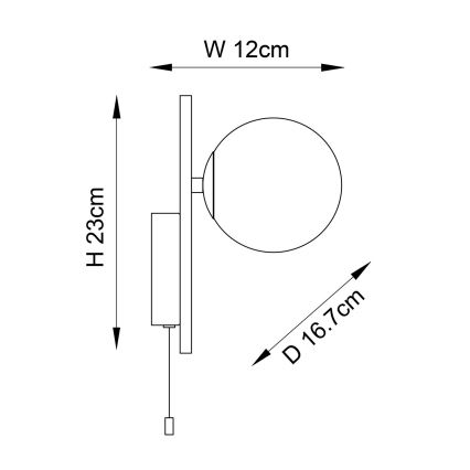 Endon 94080 - Vannas istabas sienas gaismeklis SPA 1xG9/3W/230V IP44 spīdīgs hroms