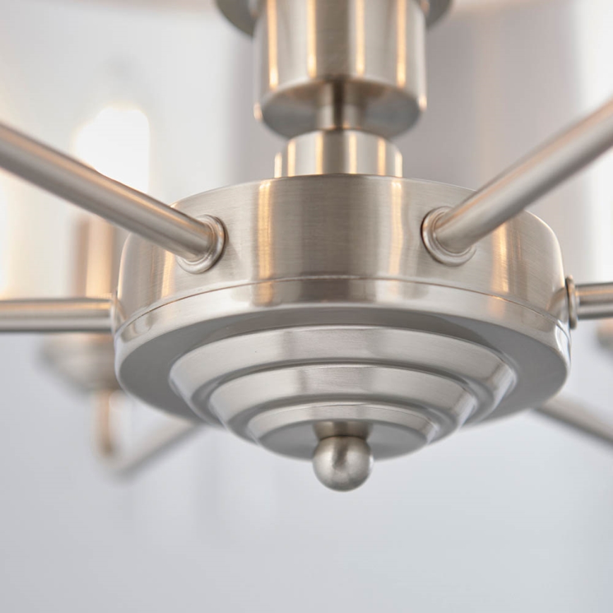 Endon 94357 - Lustra uz ķēdes HIGHCLERE 6xE14/40W/230V Ø 55 cm bēšs/matēts hroms