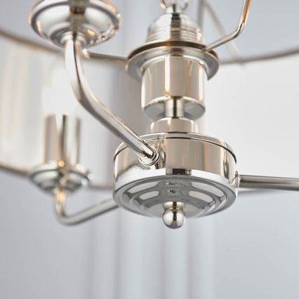 Endon 94377 - Lustra ar ķēdi HIGHCLERE 3xE14/40W/230V pelēka/spīdīgi hromēts