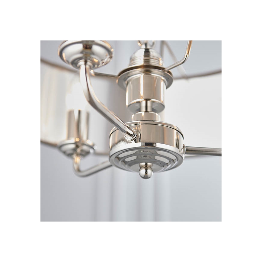 Endon 94377 - Lustra ar ķēdi HIGHCLERE 3xE14/40W/230V pelēka/spīdīgi hromēts