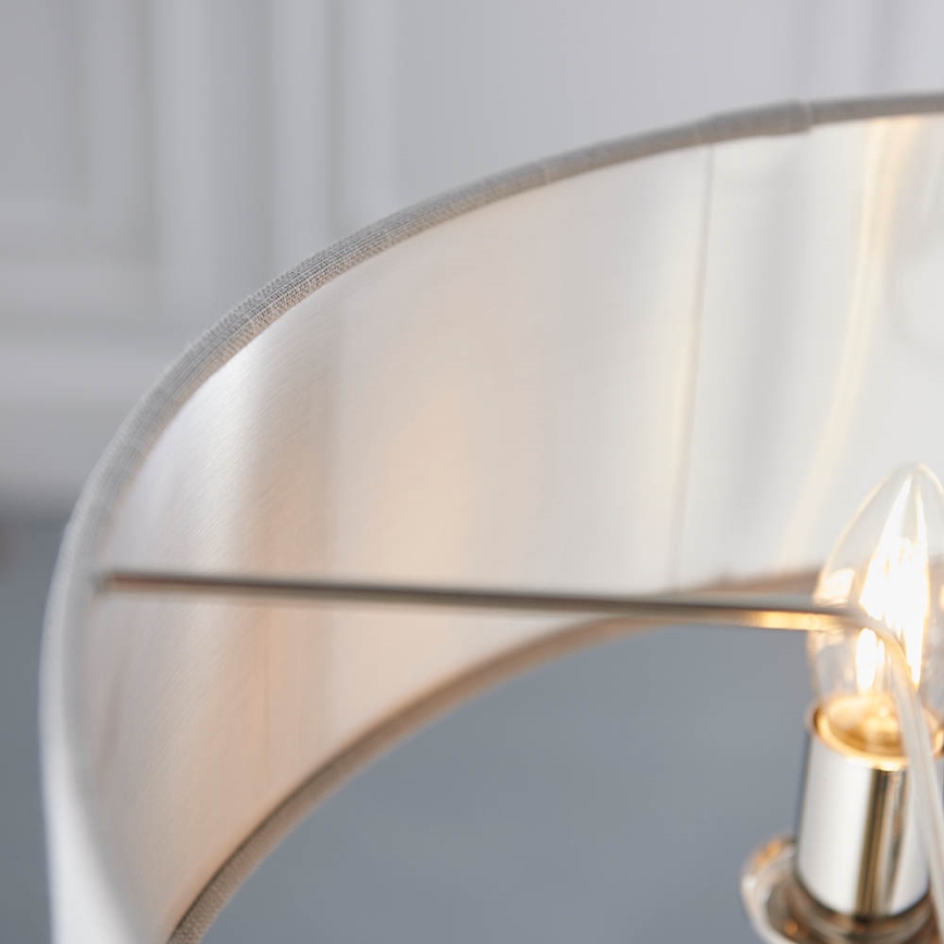 Endon 94377 - Lustra ar ķēdi HIGHCLERE 3xE14/40W/230V pelēka/spīdīgi hromēts