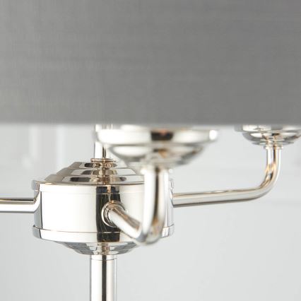 Endon 94378 - Grīdas stāvlampa HIGHCLERE 1xE14/40W/230V pelēka/spīdīgi hromēts