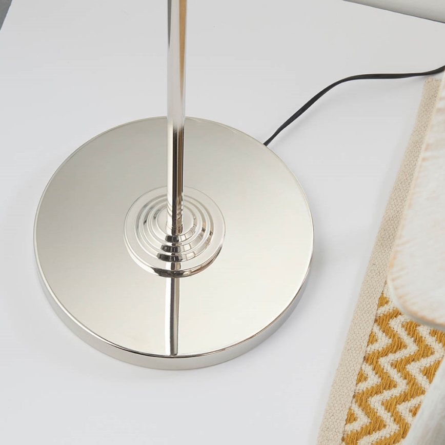 Endon 94378 - Grīdas stāvlampa HIGHCLERE 1xE14/40W/230V pelēka/spīdīgi hromēts