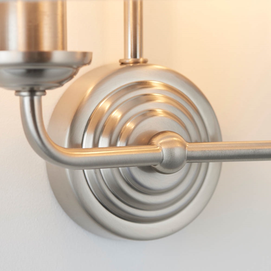 Endon 94403 - Sienas lampa HIGHCLERE 2xE14/40W/230V pelēka/matēts hroms