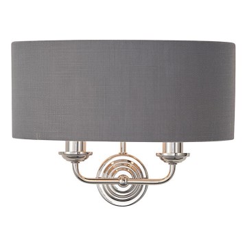 Endon 94406 - Sienas lampa HIGHCLERE 2xE14/40W/230V tumši pelēka/spīdīgi hromēts