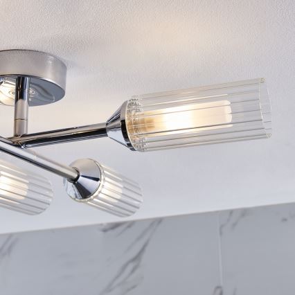 Endon 95045 - Vannas istabas virsapmetuma lustra NATORI 6xG9/3W/230V IP44 spīdīgi hromēts