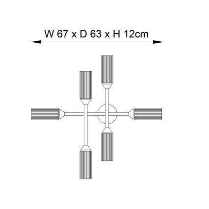Endon 95045 - Vannas istabas virsapmetuma lustra NATORI 6xG9/3W/230V IP44 spīdīgi hromēts