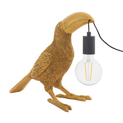 Endon 95077 - Galda lampa TOCO TOUCAN 1xE27/10W/230V zelta
