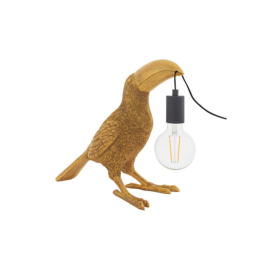 Endon 95077 - Galda lampa TOCO TOUCAN 1xE27/10W/230V zelta