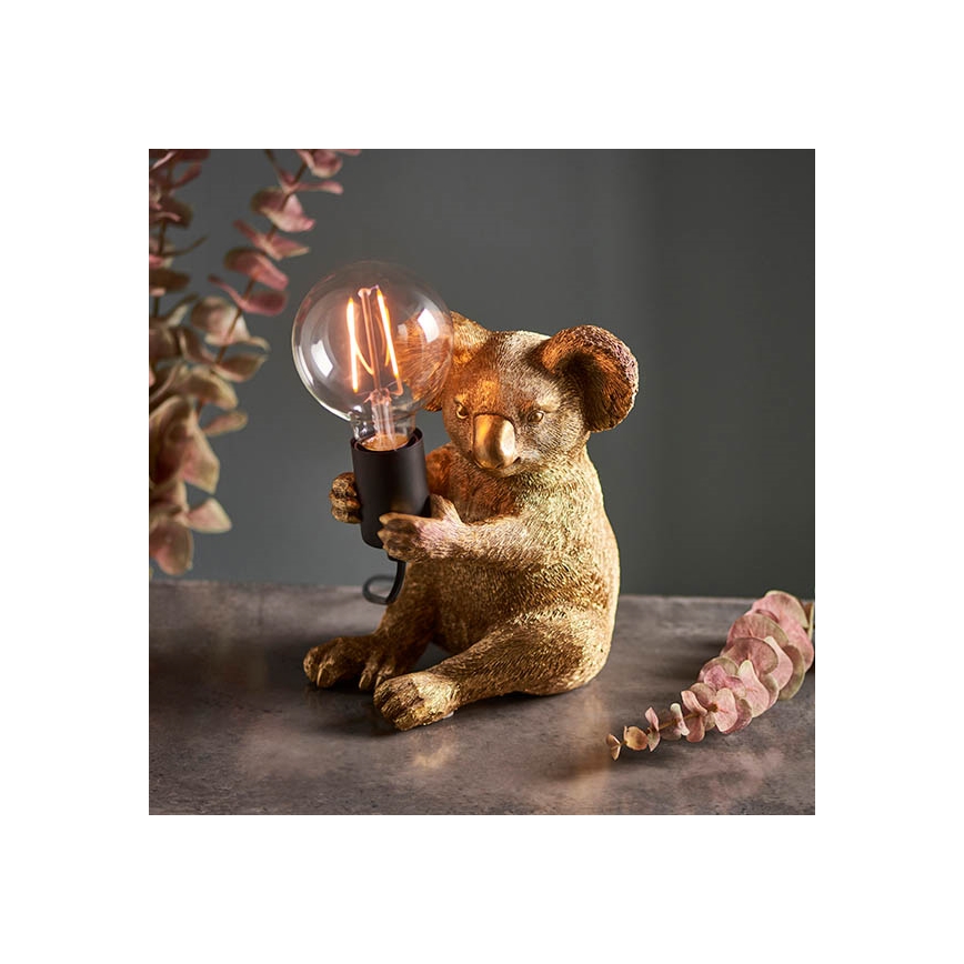Endon 95082 - Galda lampa KOALA 1xE27/10W/230V zelta