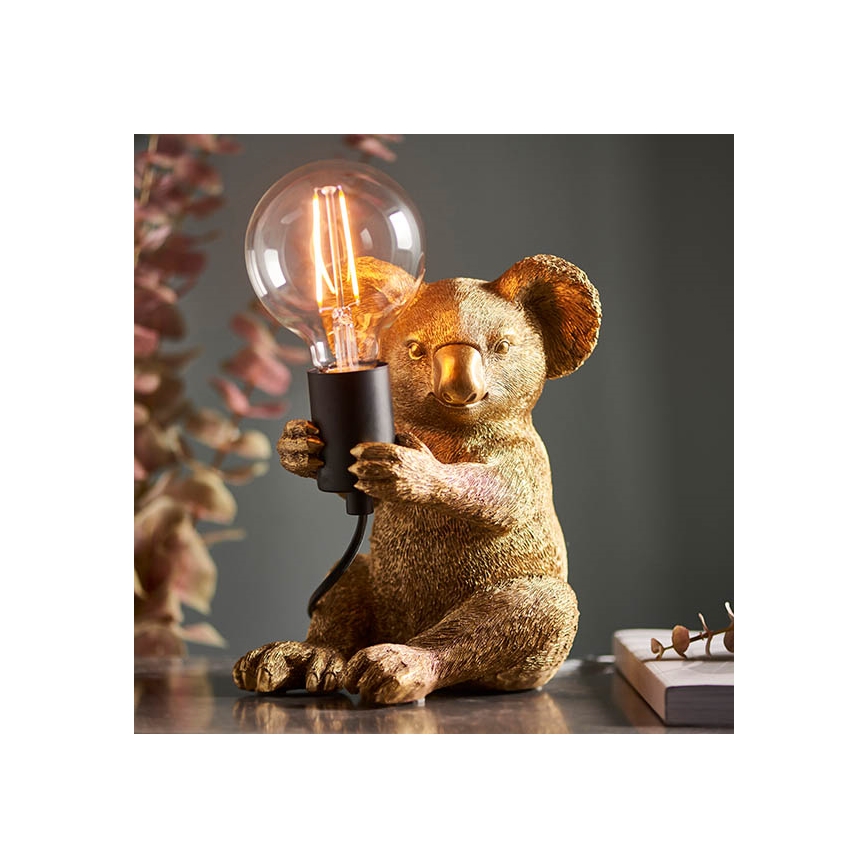 Endon 95082 - Galda lampa KOALA 1xE27/10W/230V zelta