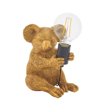 Endon 95082 - Galda lampa KOALA 1xE27/10W/230V zelta