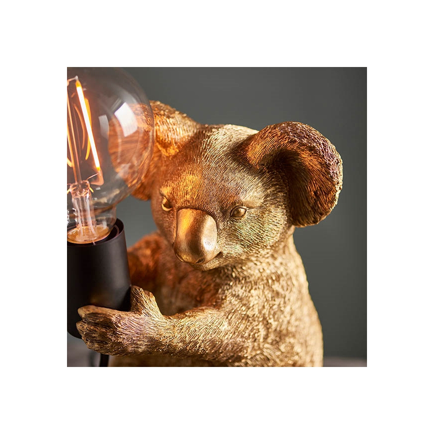 Endon 95082 - Galda lampa KOALA 1xE27/10W/230V zelta