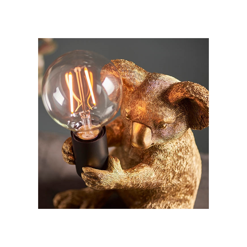 Endon 95082 - Galda lampa KOALA 1xE27/10W/230V zelta