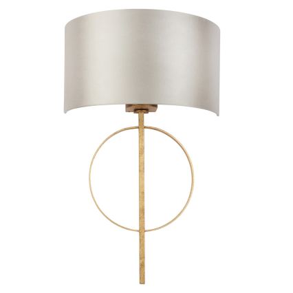 Endon 95210 - Sienas lampa 1xE27/10W/230V, pelēka ar misiņa detaļām