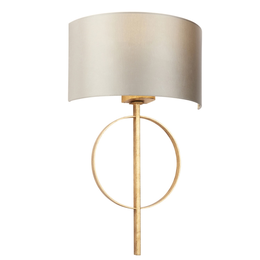 Endon 95210 - Sienas lampa 1xE27/10W/230V, pelēka ar misiņa detaļām