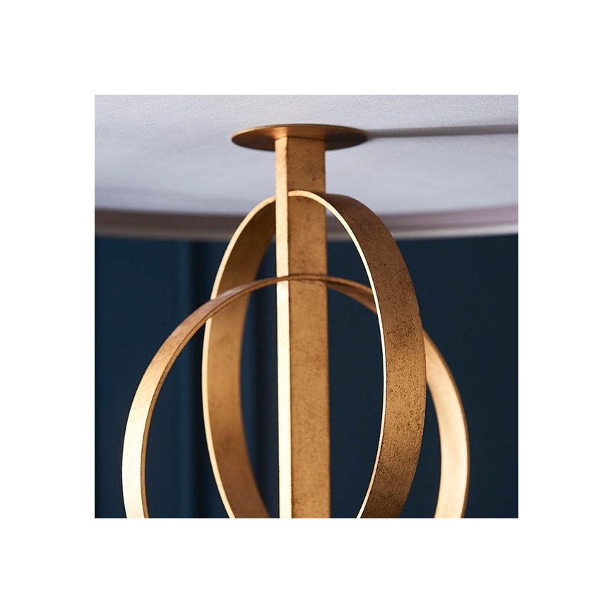 Endon 95211 - lustra ar ķēdi 5xE27/10W/230V Ø 70 cm pelēka/misiņa