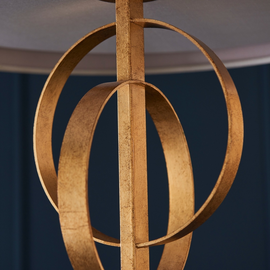 Endon 95212 - Lustra uz ķēdes 3xE27/10W/230V Ø 60 cm pelēka/misiņš