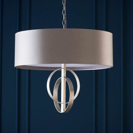Endon 95215 - Lustra ar ķēdi 5xE27/10W/230V Ø 70 cm pelēka
