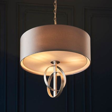 Endon 95215 - Lustra ar ķēdi 5xE27/10W/230V Ø 70 cm pelēka