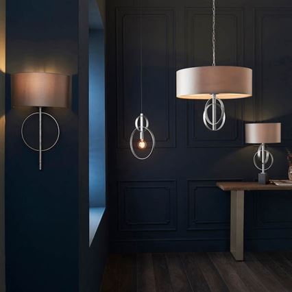 Endon 95215 - Lustra ar ķēdi 5xE27/10W/230V Ø 70 cm pelēka