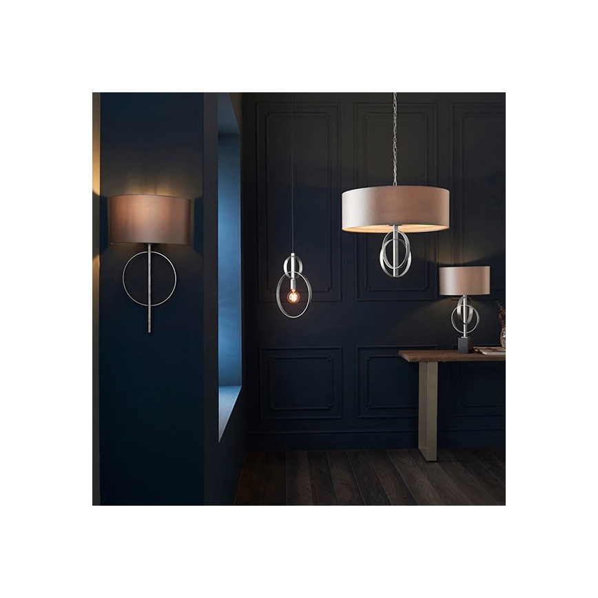 Endon 95215 - Lustra ar ķēdi 5xE27/10W/230V Ø 70 cm pelēka