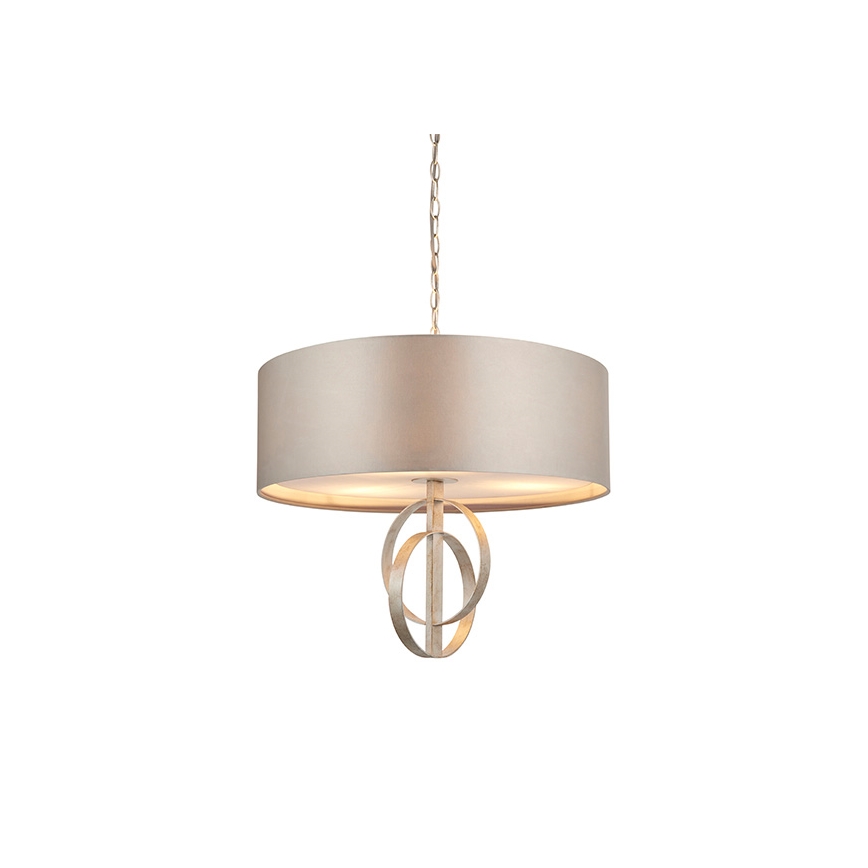 Endon 95216 - Lustra ar ķēdi 3xE27/10W/230V Ø 60 cm pelēka