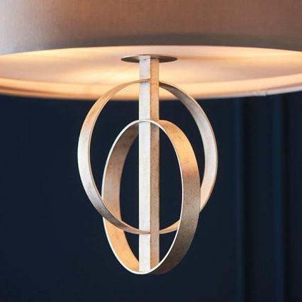 Endon 95216 - Lustra ar ķēdi 3xE27/10W/230V Ø 60 cm pelēka