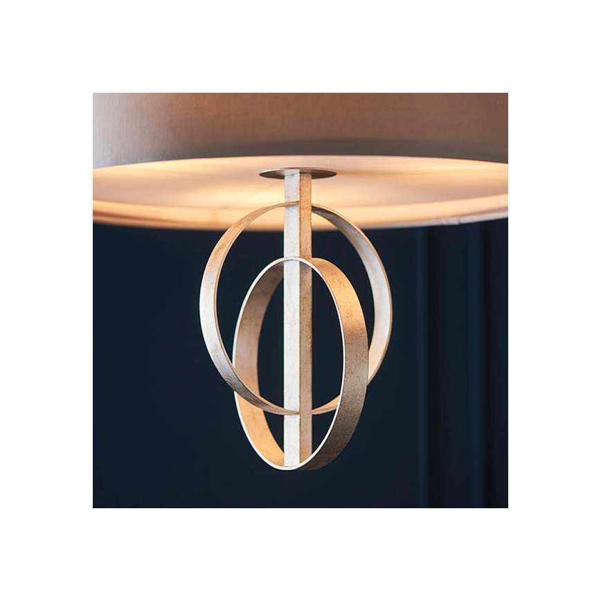 Endon 95216 - Lustra ar ķēdi 3xE27/10W/230V Ø 60 cm pelēka