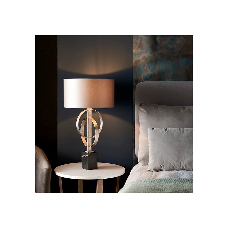 Endon 95217 - Galda lampa 1xE27/10W/230V pelēka/melna