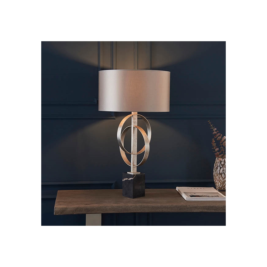 Endon 95217 - Galda lampa 1xE27/10W/230V pelēka/melna