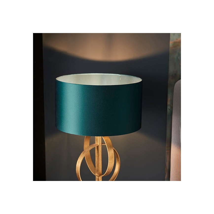 Endon 95221 - Galda lampa 1xE27/10W/230V zila/misiņš/melna