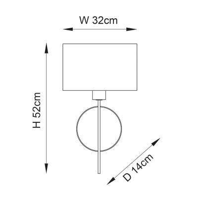 Endon 95222 - Sienas gaismeklis 1xE27/10W/230V zils/pelēks
