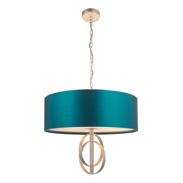 Endon 95223 - lustra ar ķēdi 5xE27/10W/230V, Ø 70 cm, zila/pelēka