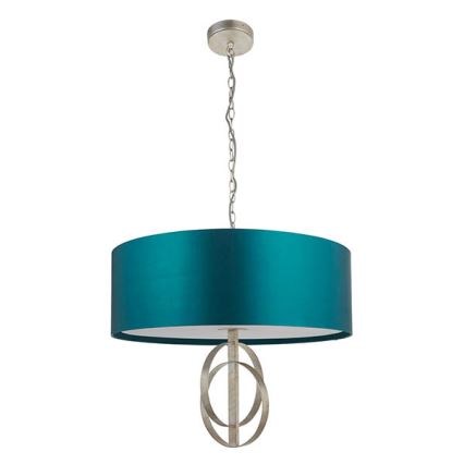 Endon 95223 - lustra ar ķēdi 5xE27/10W/230V, Ø 70 cm, zila/pelēka