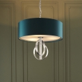 Endon 95224 - Lustra ar ķēdi 3xE27/10W/230V Ø 60 cm zila/pelēka
